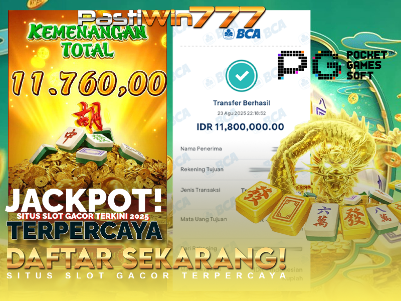 BUKTI JP BESAR MEMBER PASTIWIN777 – MAHJONG WAYS2 – PGSOFT